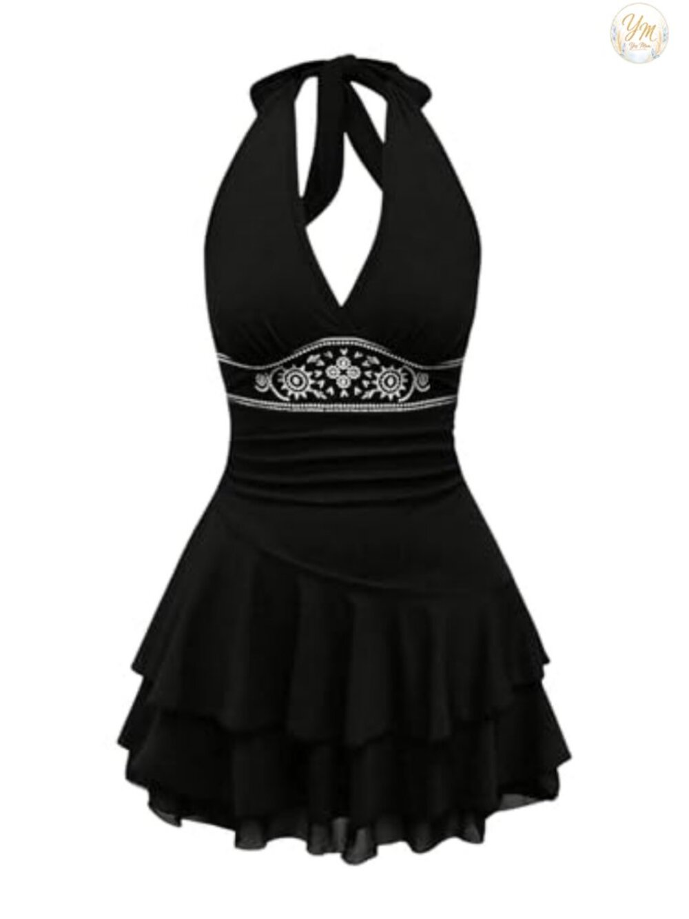 Women's Backless Halter Mini Dress Sleeveless A-Line